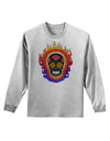 Sacred Calavera Day of the Dead Sugar Skull Adult Long Sleeve Shirt-Long Sleeve Shirt-TooLoud-AshGray-Small-Davson Sales