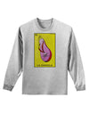 La Chancla Loteria Solid Adult Long Sleeve Shirt by-Long Sleeve Shirt-TooLoud-AshGray-Small-Davson Sales