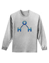 Water Molecule Adult Long Sleeve Shirt by TooLoud-Long Sleeve Shirt-TooLoud-AshGray-Small-Davson Sales