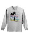 Beach Please - Summer Colors with Palm Trees Adult Long Sleeve Shirt-Long Sleeve Shirt-TooLoud-AshGray-Small-Davson Sales