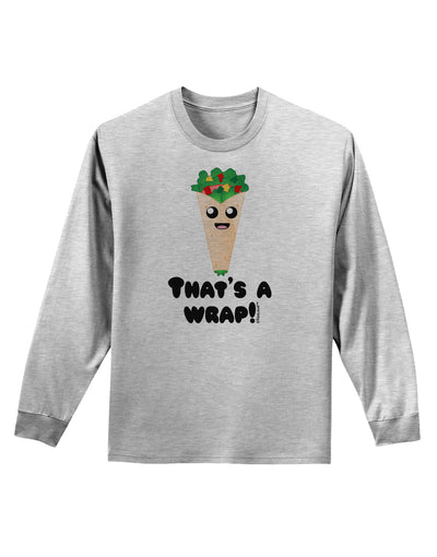 Thats A Wrap Cute Wrap Adult Long Sleeve Shirt-Long Sleeve Shirt-TooLoud-AshGray-Small-Davson Sales