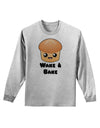 Wake and Bake Cute Roll Adult Long Sleeve Shirt-Long Sleeve Shirt-TooLoud-AshGray-Small-Davson Sales