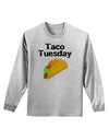 Taco Tuesday Design Adult Long Sleeve Shirt by TooLoud-Long Sleeve Shirt-TooLoud-AshGray-Small-Davson Sales