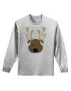 Cute Reindeer Face Christmas Adult Long Sleeve Shirt-Long Sleeve Shirt-TooLoud-AshGray-Small-Davson Sales