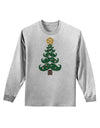 Mustache Christmas Tree Adult Long Sleeve Shirt-Long Sleeve Shirt-TooLoud-AshGray-Small-Davson Sales