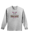 Cute Bunny - Happy Easter Adult Long Sleeve Shirt by TooLoud-Long Sleeve Shirt-TooLoud-AshGray-Small-Davson Sales