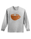 Cute Holiday Drink Pumpkin Spice Latte Adult Long Sleeve Shirt-Long Sleeve Shirt-TooLoud-AshGray-Small-Davson Sales