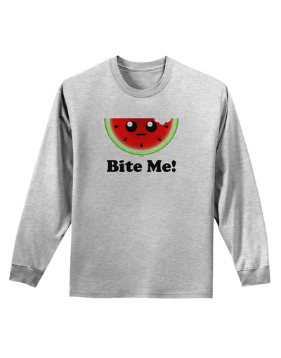 Bite Me Adult Long Sleeve Shirt-Long Sleeve Shirt-TooLoud-AshGray-Small-Davson Sales