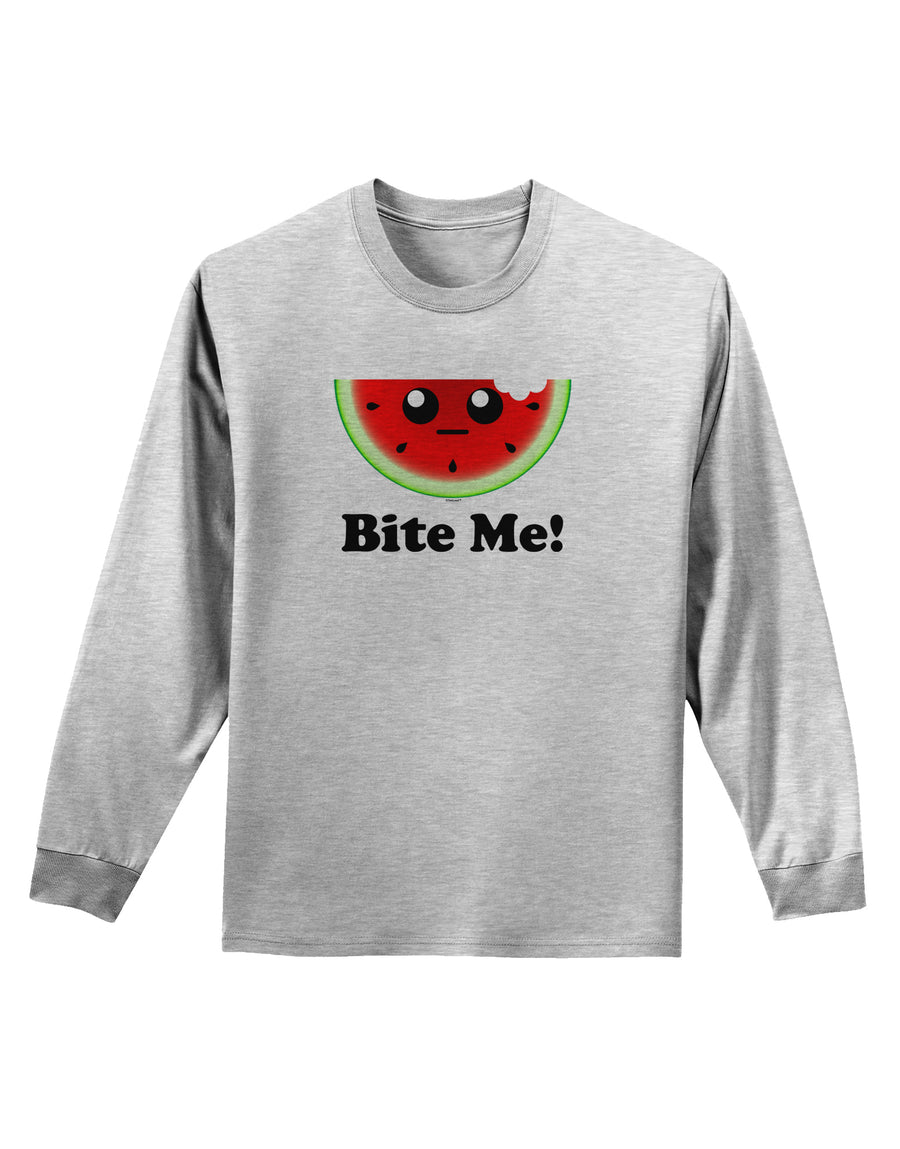 Bite Me Adult Long Sleeve Shirt-Long Sleeve Shirt-TooLoud-White-Small-Davson Sales