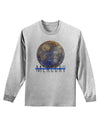 Planet Mercury Text Adult Long Sleeve Shirt-Long Sleeve Shirt-TooLoud-AshGray-Small-Davson Sales