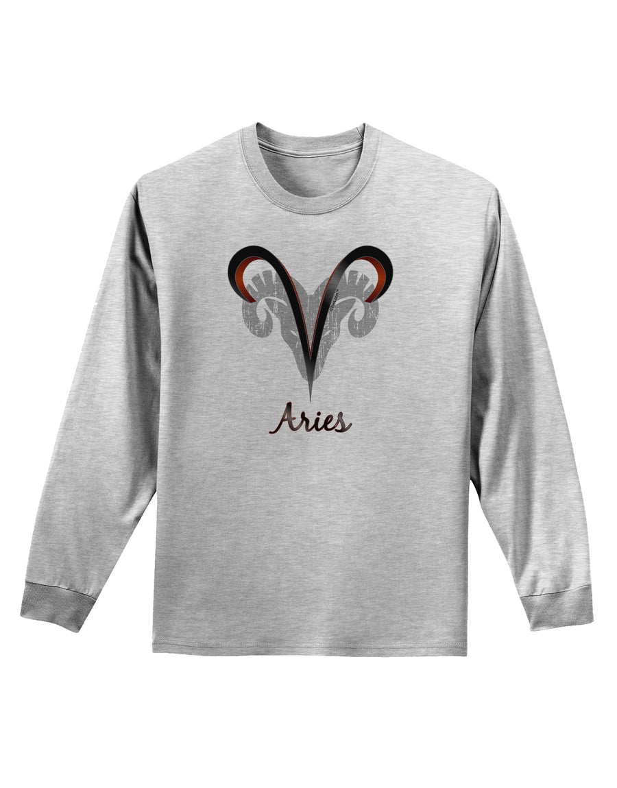 Aries Symbol Adult Long Sleeve Shirt-Long Sleeve Shirt-TooLoud-White-Small-Davson Sales