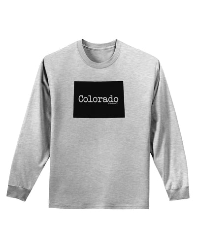 Colorado - United States Shape Adult Long Sleeve Shirt by TooLoud-Long Sleeve Shirt-TooLoud-AshGray-Small-Davson Sales