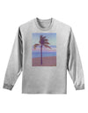 Palm Tree Beach Filter Adult Long Sleeve Shirt-Long Sleeve Shirt-TooLoud-AshGray-Small-Davson Sales