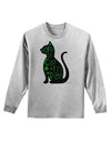 Happy St. Catty's Day - St. Patrick's Day Cat Adult Long Sleeve Shirt by TooLoud-Long Sleeve Shirt-TooLoud-AshGray-Small-Davson Sales