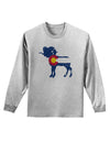 Grunge Rocky Mountain Bighorn Sheep Flag Adult Long Sleeve Shirt-Long Sleeve Shirt-TooLoud-AshGray-Small-Davson Sales