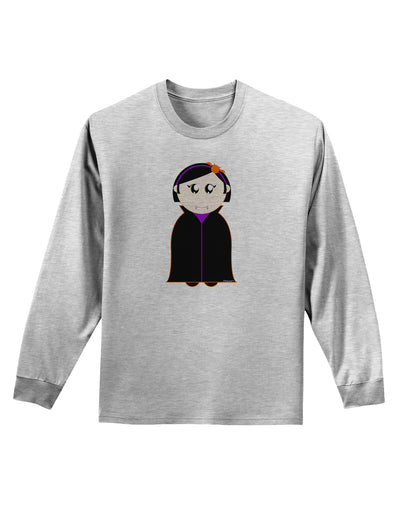 Cute Vampire Girl Halloween Adult Long Sleeve Shirt-Long Sleeve Shirt-TooLoud-AshGray-Small-Davson Sales