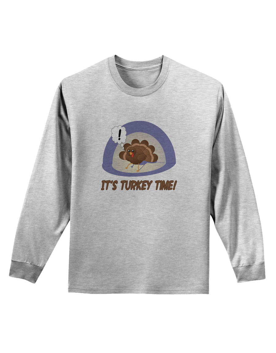 Escaping Turkey - Turkey Time Funny Adult Long Sleeve Shirt-Long Sleeve Shirt-TooLoud-White-Small-Davson Sales