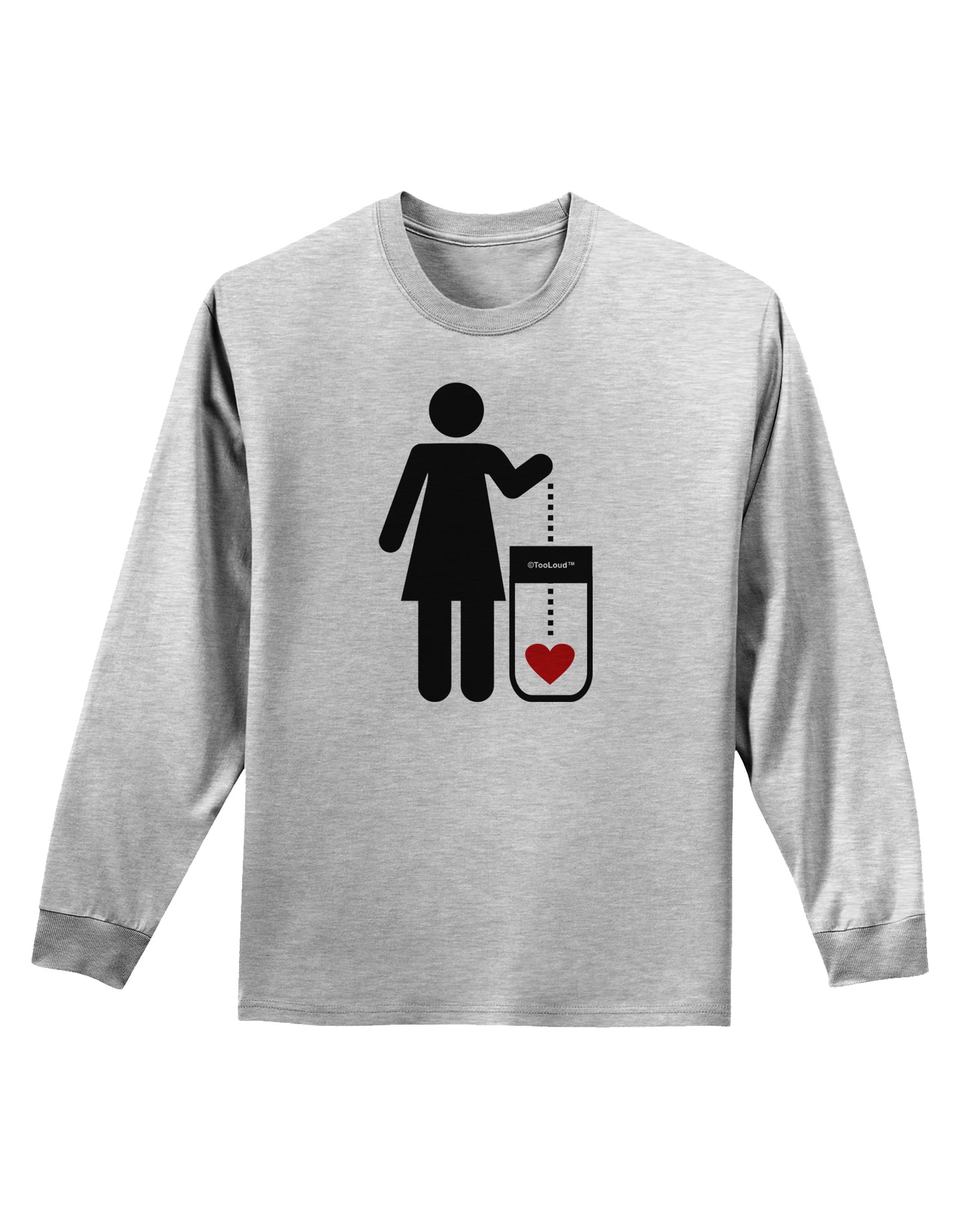 Single and Happy - Single Woman Adult Long Sleeve Shirt by TooLoud-Long Sleeve Shirt-TooLoud-AshGray-Small-Davson Sales
