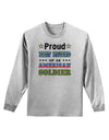 Proud Best Friend of an American Soldier Adult Long Sleeve Shirt-Long Sleeve Shirt-TooLoud-AshGray-Small-Davson Sales