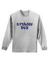 Birthday Boy - Candle and Balloon Adult Long Sleeve Shirt by TooLoud-Long Sleeve Shirt-TooLoud-AshGray-Small-Davson Sales