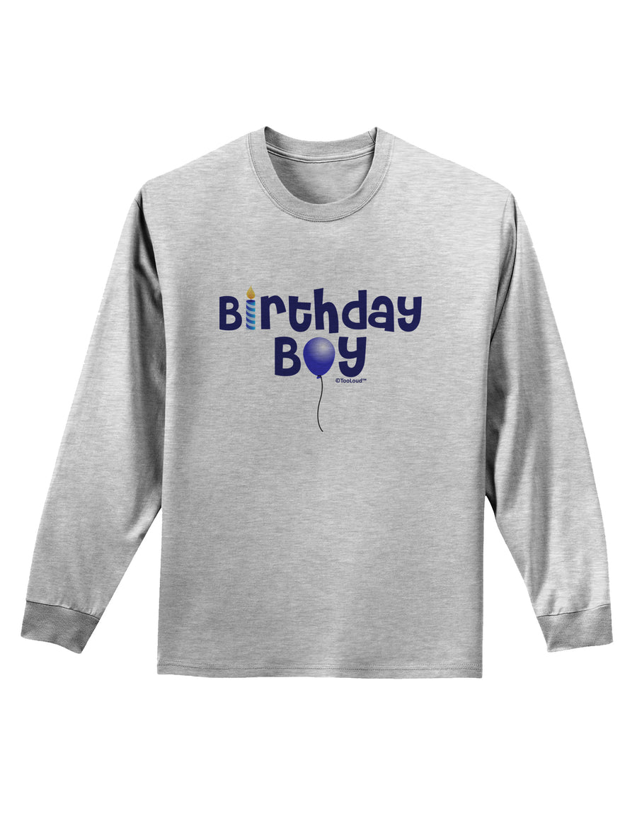 Birthday Boy - Candle and Balloon Adult Long Sleeve Shirt by TooLoud-Long Sleeve Shirt-TooLoud-White-Small-Davson Sales