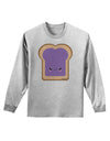 Cute Matching Design - PB and J - Jelly Adult Long Sleeve Shirt by TooLoud-Long Sleeve Shirt-TooLoud-AshGray-Small-Davson Sales