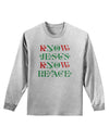 Know Jesus Know Peace Christmas Adult Long Sleeve Shirt-Long Sleeve Shirt-TooLoud-AshGray-Small-Davson Sales