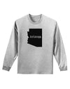 Arizona - United States Shape Adult Long Sleeve Shirt by TooLoud-Long Sleeve Shirt-TooLoud-AshGray-Small-Davson Sales