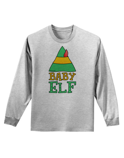 Matching Christmas Design - Elf Family - Baby Elf Adult Long Sleeve Shirt by TooLoud-Long Sleeve Shirt-TooLoud-AshGray-Small-Davson Sales