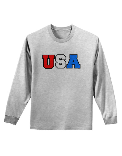 Collegiate USA Adult Long Sleeve Shirt-Long Sleeve Shirt-TooLoud-AshGray-Small-Davson Sales