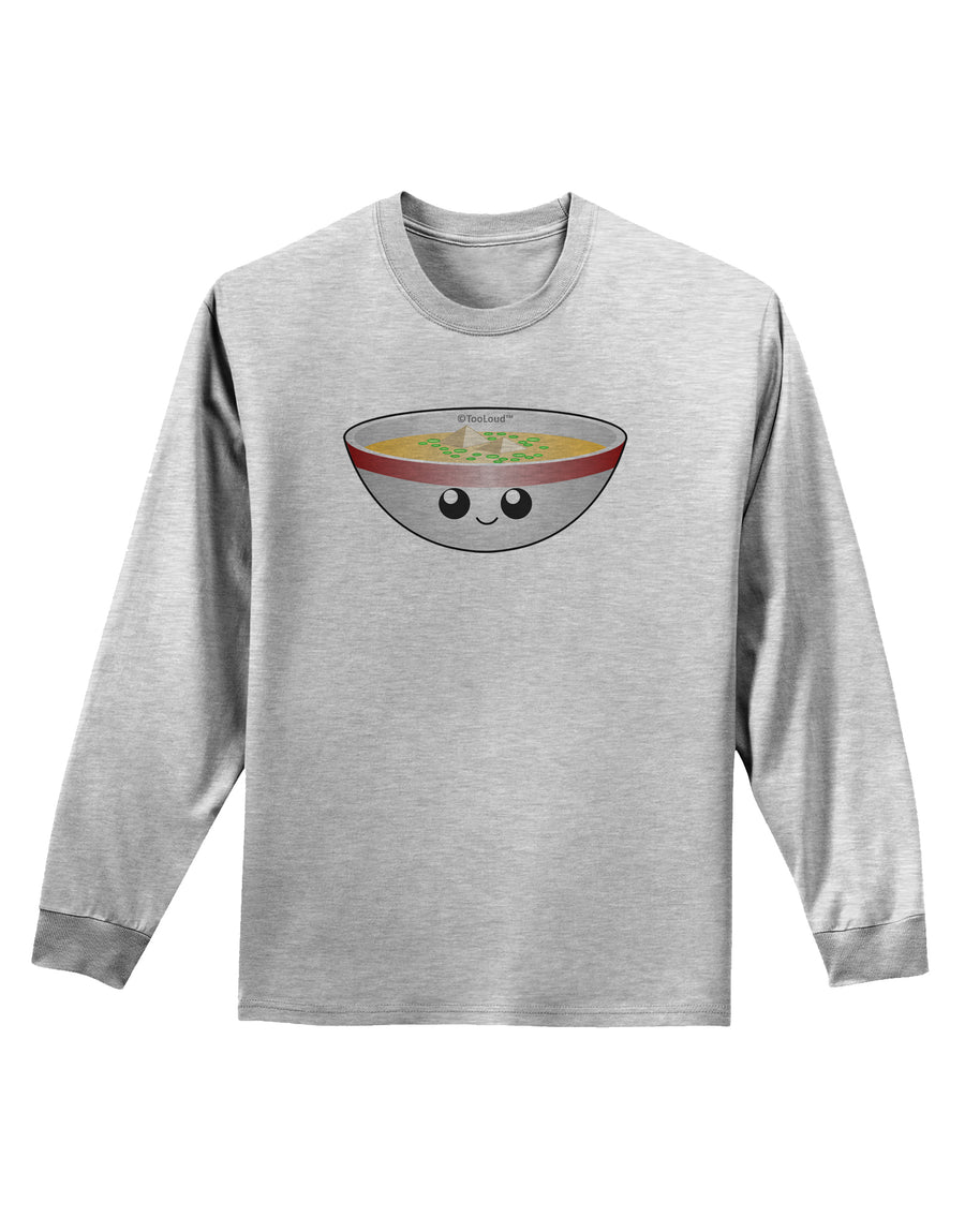 Cute Miso Soup Bowl Adult Long Sleeve Shirt by TooLoud-Long Sleeve Shirt-TooLoud-White-Small-Davson Sales