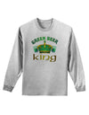 Green Beer King Adult Long Sleeve Shirt-Long Sleeve Shirt-TooLoud-AshGray-Small-Davson Sales