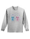 Cute Abominable Snowman Yeti Couple - Christmas Adult Long Sleeve Shirt-Long Sleeve Shirt-TooLoud-AshGray-Small-Davson Sales