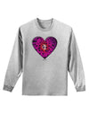 Water Droplet Heart Magenta Adult Long Sleeve Shirt by TooLoud-Long Sleeve Shirt-TooLoud-AshGray-Small-Davson Sales