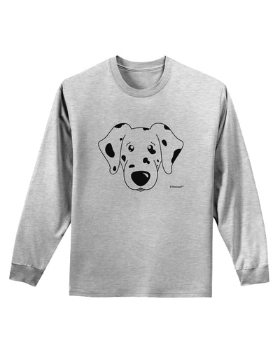 Cute Dalmatian Dog Adult Long Sleeve Shirt by TooLoud-Long Sleeve Shirt-TooLoud-AshGray-Small-Davson Sales