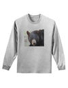 Staring Black Bear Adult Long Sleeve Shirt-Long Sleeve Shirt-TooLoud-AshGray-Small-Davson Sales