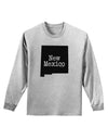 New Mexico - United States Shape Adult Long Sleeve Shirt by TooLoud-Long Sleeve Shirt-TooLoud-AshGray-Small-Davson Sales