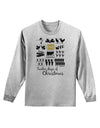 12 Days of Christmas Text Color Adult Long Sleeve Shirt-Long Sleeve Shirt-TooLoud-AshGray-Small-Davson Sales