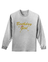 Birthday Girl Text Adult Long Sleeve Shirt by TooLoud-TooLoud-AshGray-Small-Davson Sales