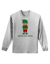 Santa's Little Helper Christmas Elf Boy Adult Long Sleeve Shirt-Long Sleeve Shirt-TooLoud-AshGray-Small-Davson Sales