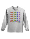 Pandamonium Rainbow Pandas Adult Long Sleeve Shirt by TooLoud-Long Sleeve Shirt-TooLoud-AshGray-Small-Davson Sales