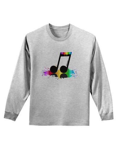 Paint Music Note Adult Long Sleeve Shirt-Long Sleeve Shirt-TooLoud-AshGray-Small-Davson Sales