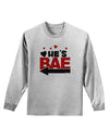 He's BAE - Left Arrow Adult Long Sleeve Shirt-Long Sleeve Shirt-TooLoud-AshGray-Small-Davson Sales