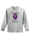 Birthstone Amethyst Adult Long Sleeve Shirt-Long Sleeve Shirt-TooLoud-AshGray-Small-Davson Sales