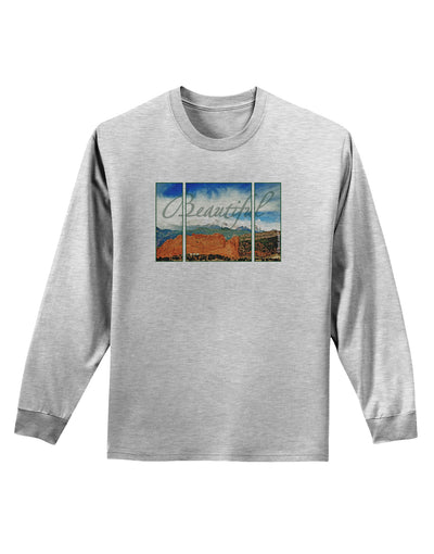 CO Beautiful View Text Adult Long Sleeve Shirt-Long Sleeve Shirt-TooLoud-AshGray-Small-Davson Sales