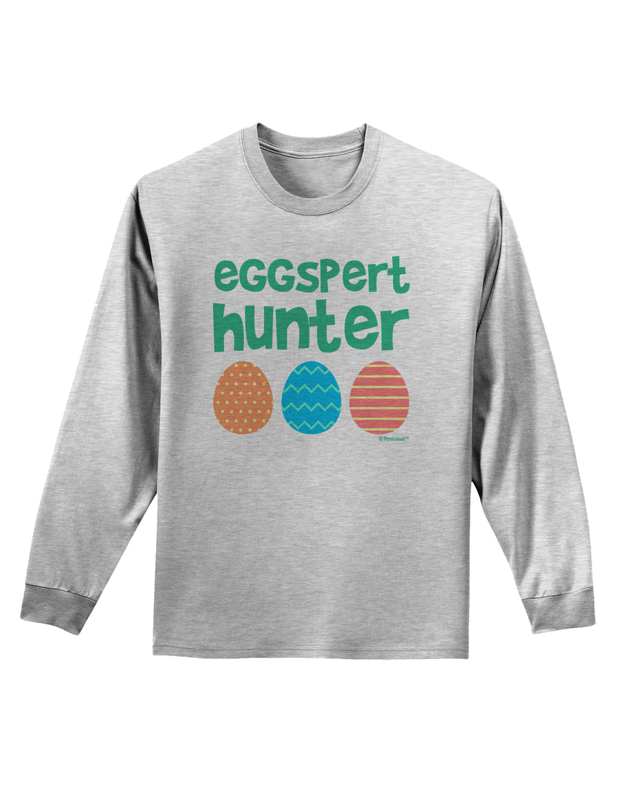 Eggspert Hunter - Easter - Green Adult Long Sleeve Shirt by TooLoud-Long Sleeve Shirt-TooLoud-White-Small-Davson Sales