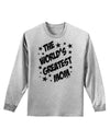 The World's Greatest Mom - Superhero Style Adult Long Sleeve Shirt by TooLoud-Long Sleeve Shirt-TooLoud-AshGray-Small-Davson Sales