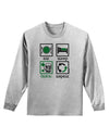 Eat Sleep Drink Green Beer Repeat Adult Long Sleeve Shirt-Long Sleeve Shirt-TooLoud-AshGray-Small-Davson Sales