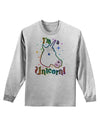 I'm a Unicorn Adult Long Sleeve Shirt-Long Sleeve Shirt-TooLoud-AshGray-Small-Davson Sales