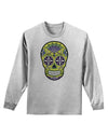 Version 7 Poison Day of the Dead Calavera Adult Long Sleeve Shirt-Long Sleeve Shirt-TooLoud-AshGray-Small-Davson Sales